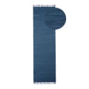 Läufer Kelim Chindi Uni 60 x 180cm Blau/Blau | Blau