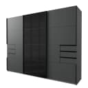 Schwebetürenschrank Saigon | Schwarz