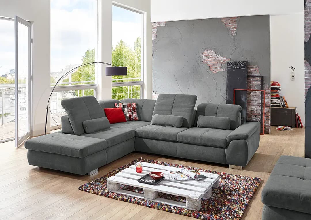 loftscape Ecksofa Artanna | Grau