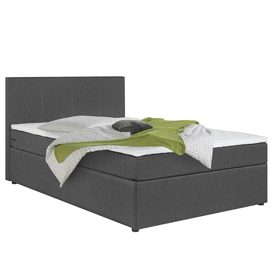 Boxbett Clarrissa 140 x 200cm Flachgewebe Grau/Grau | Grau