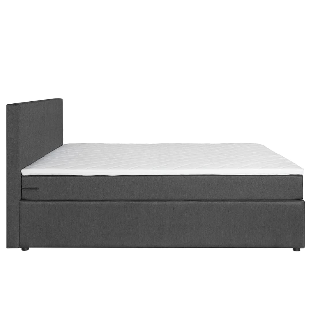 Boxbett Clarrissa 140 x 200cm Flachgewebe Grau/Grau | Grau
