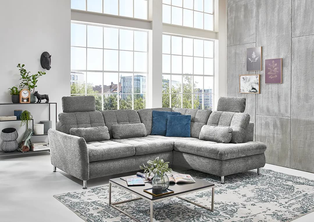 loftscape Ecksofa Rohnert | Grau