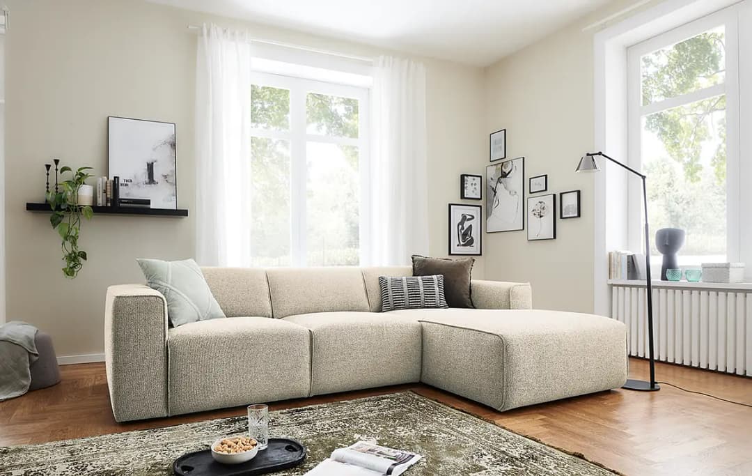 Red Living Ecksofa Mandrio | Beige
