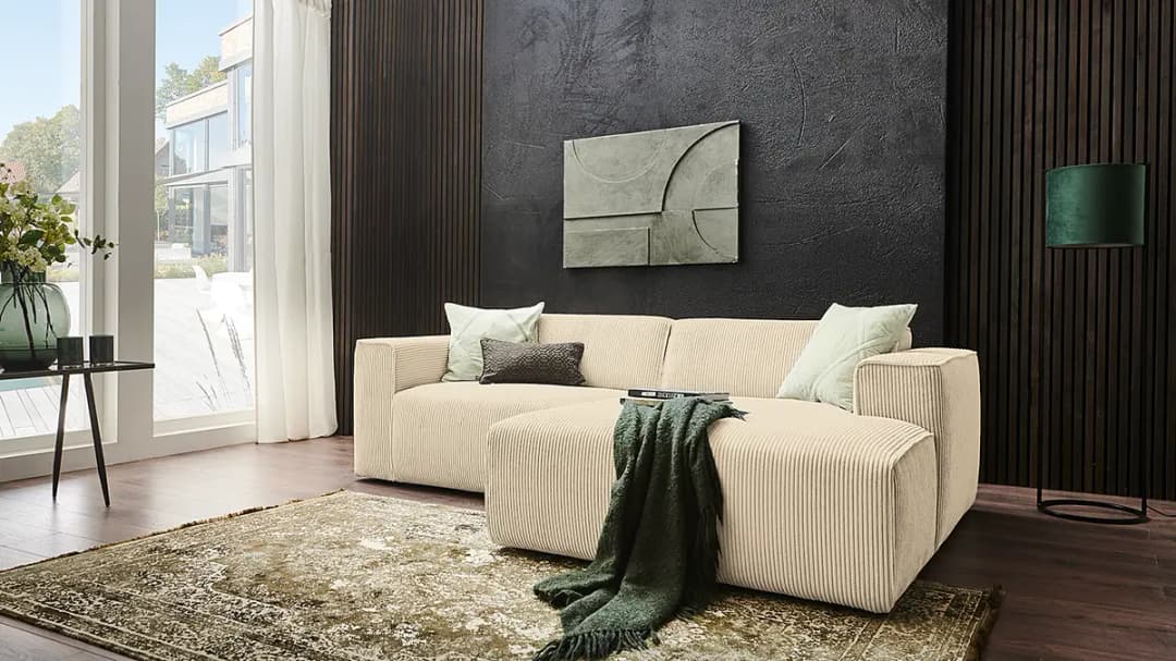 Red Living Ecksofa Mandrio | Beige