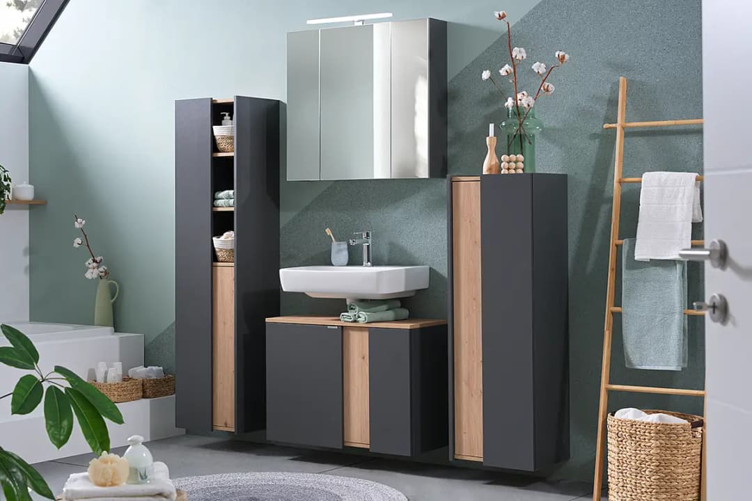 Schildmeyer Spiegelschrank Palium 80cm Grau | Grau