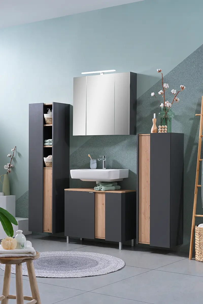 Schildmeyer Spiegelschrank Palium 80cm Grau | Grau