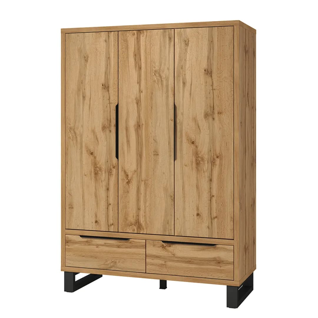 Drehtürenschrank 145cm Braun | Braun