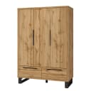 Drehtürenschrank 145cm Braun | Braun