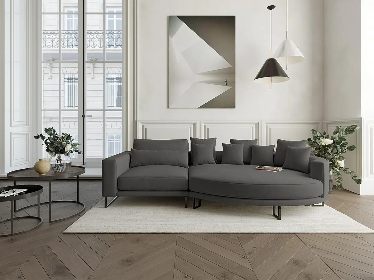 Fredriks Ecksofa Barmore | Grau