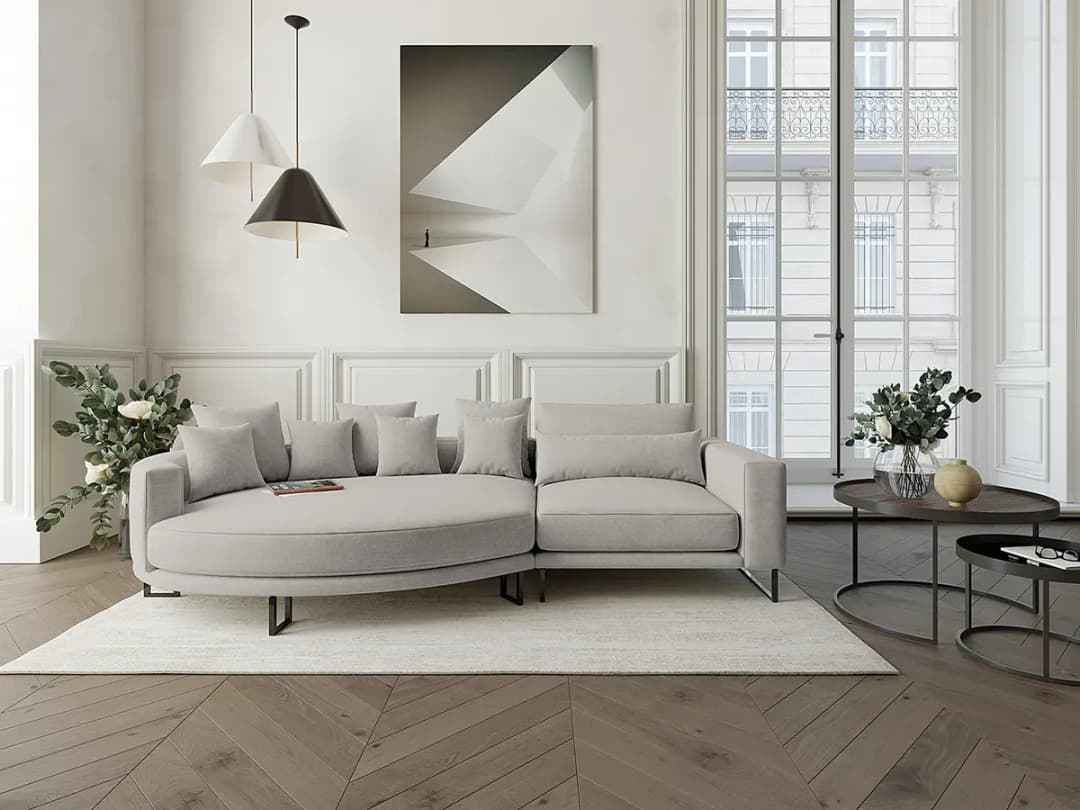 Ecksofa Barmore | Grau