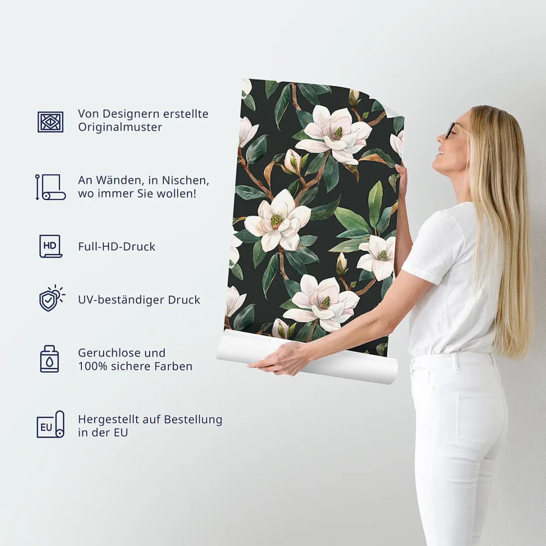 Vlies Fototapete Dschungeltiere Aquarell 450 x 315cm Braun