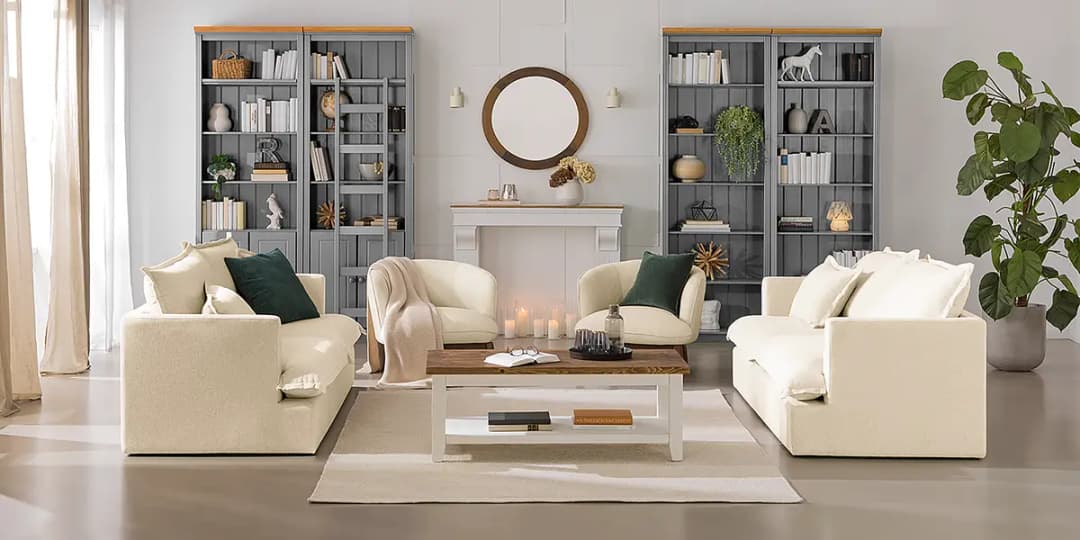 Massive Bücherwand Typ C | Mehrfarbig