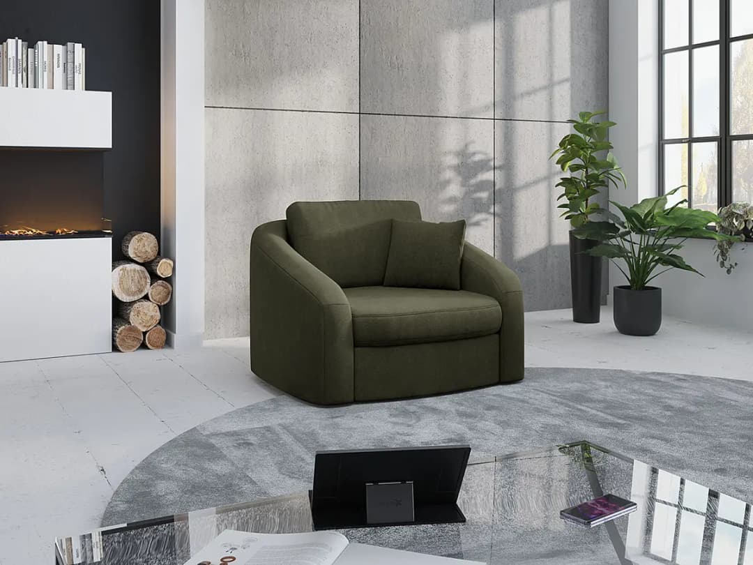 Sessel Nessano Grau Microfaser | Grau
