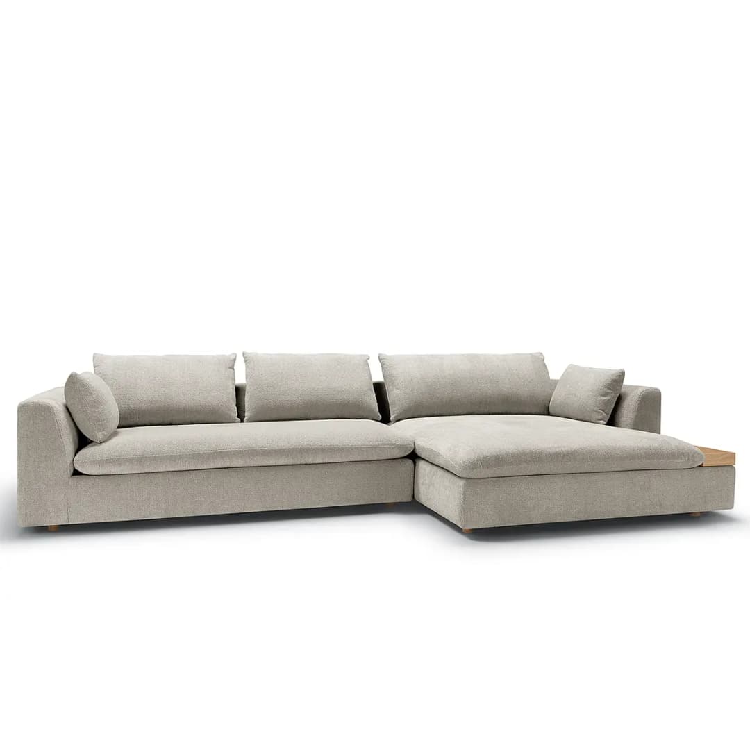Ecksofa Grau Chenille Skady | Grau