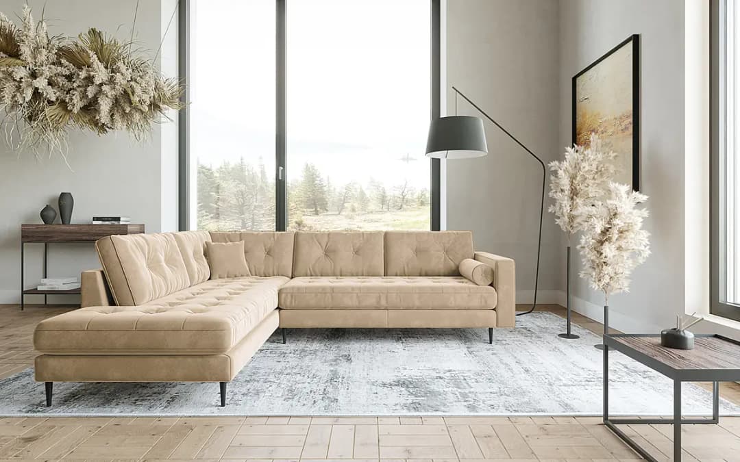 Fredriks Ecksofa Purches | Beige