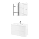 Badezimmerset 2-teilig 80cm Weiß | Weiß