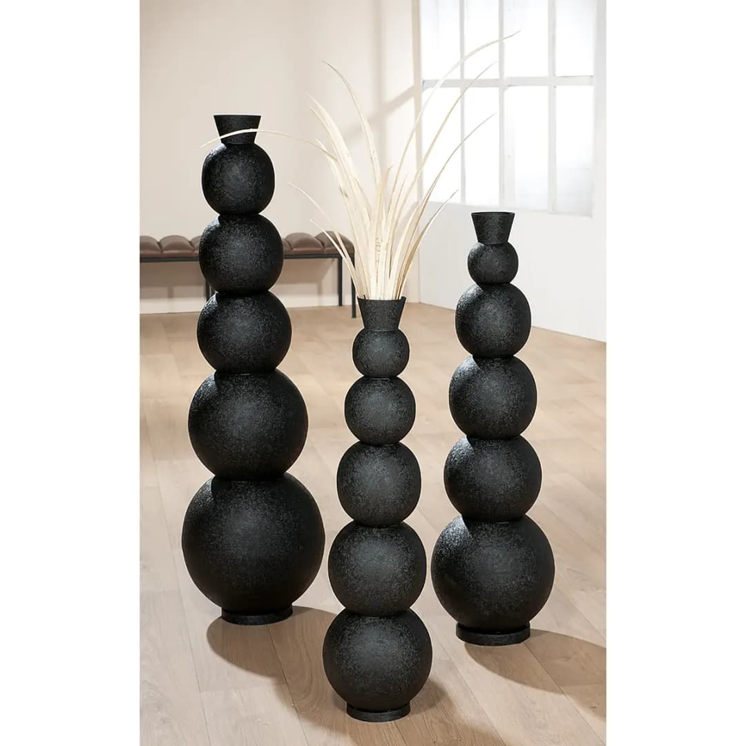 Vase Rotonda 112cm | Schwarz