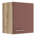 Hängeschrank 50cm Rot/Rostrot/Wildeiche Dekor | Rot