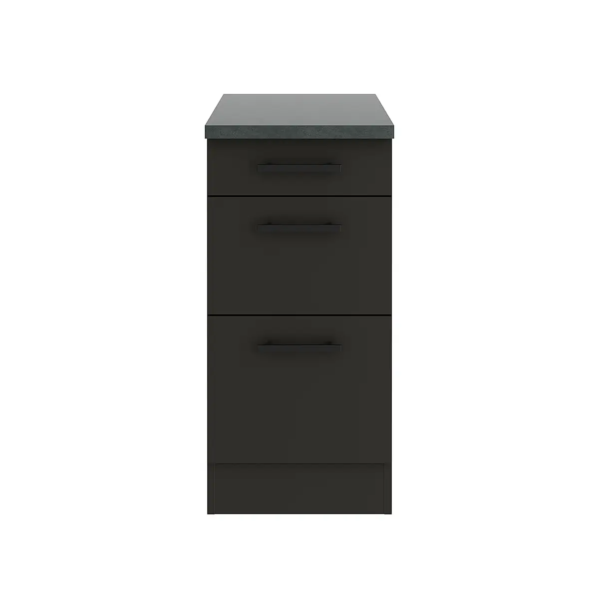 Schubladenunterschrank 40cm Grau/Matt Anthrazit | Grau