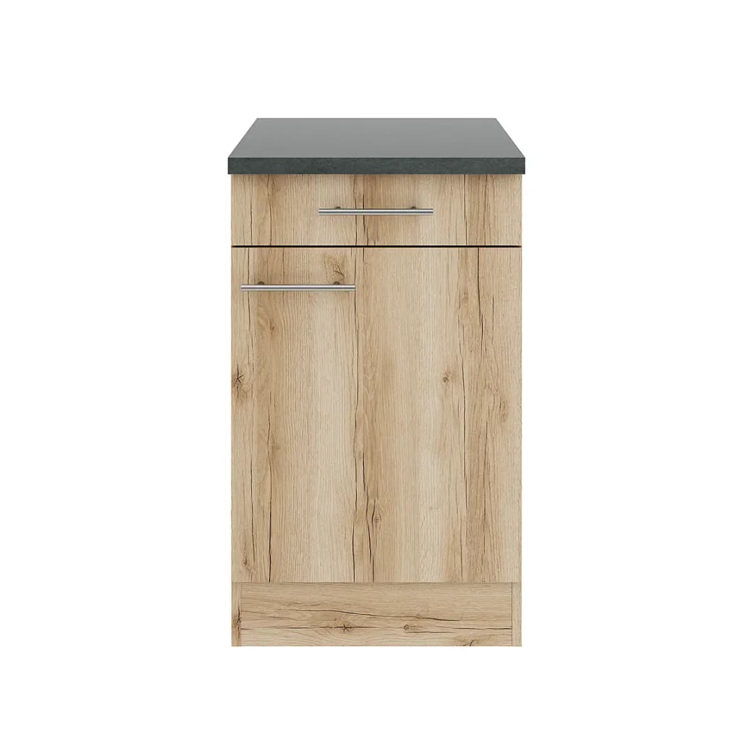 Unterschrank 50cm Braun/Wildeiche Dekor | Holztöne