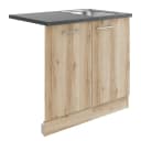 Spülenschrank Variante C 90cm | Holztöne