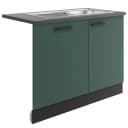 Spülenschrank Variante C 110cm Grün/Grün/Anthrazit | Grün