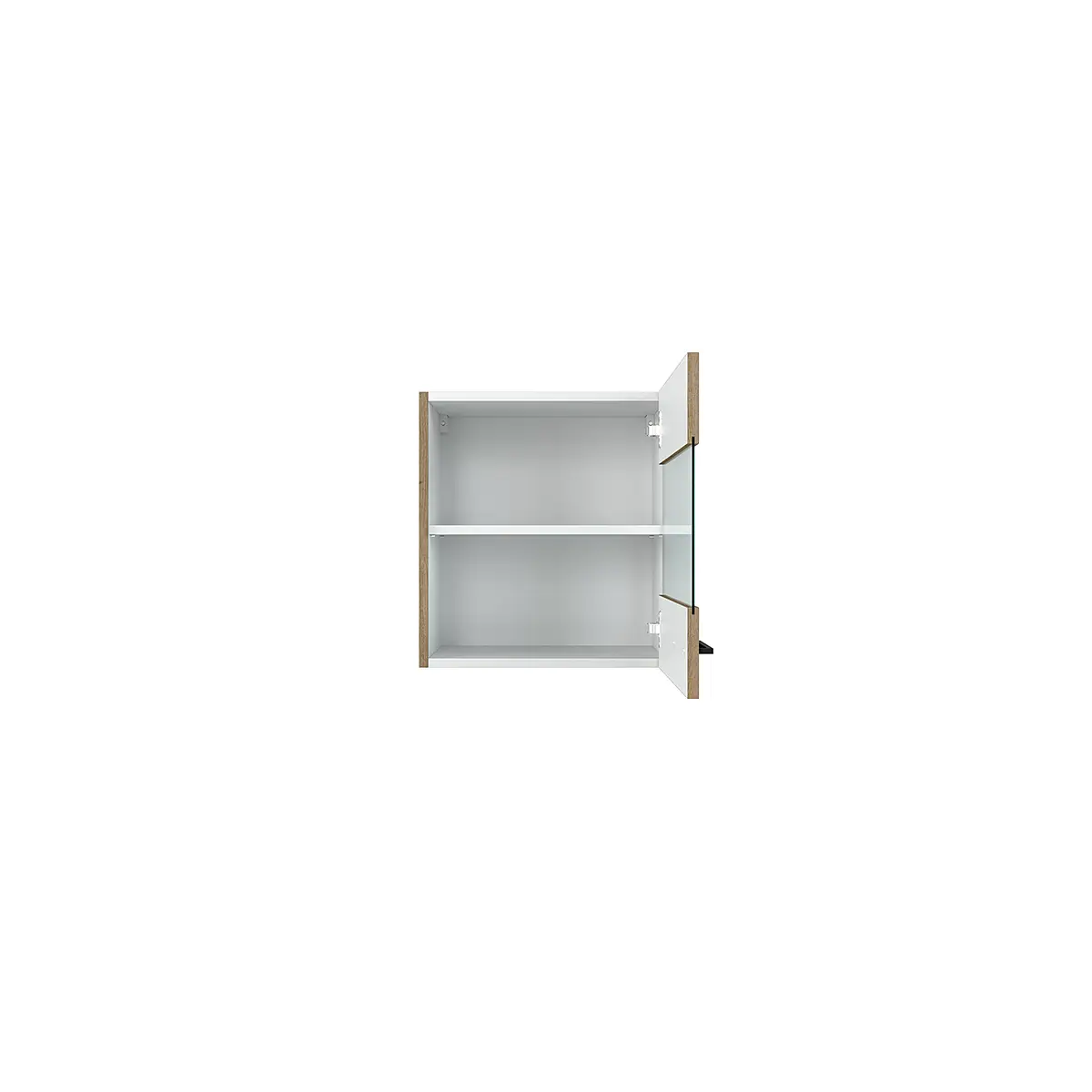 loftscape Hängeschrank Glas horizontal 50cm Grün/Eiche Artisan Dekor