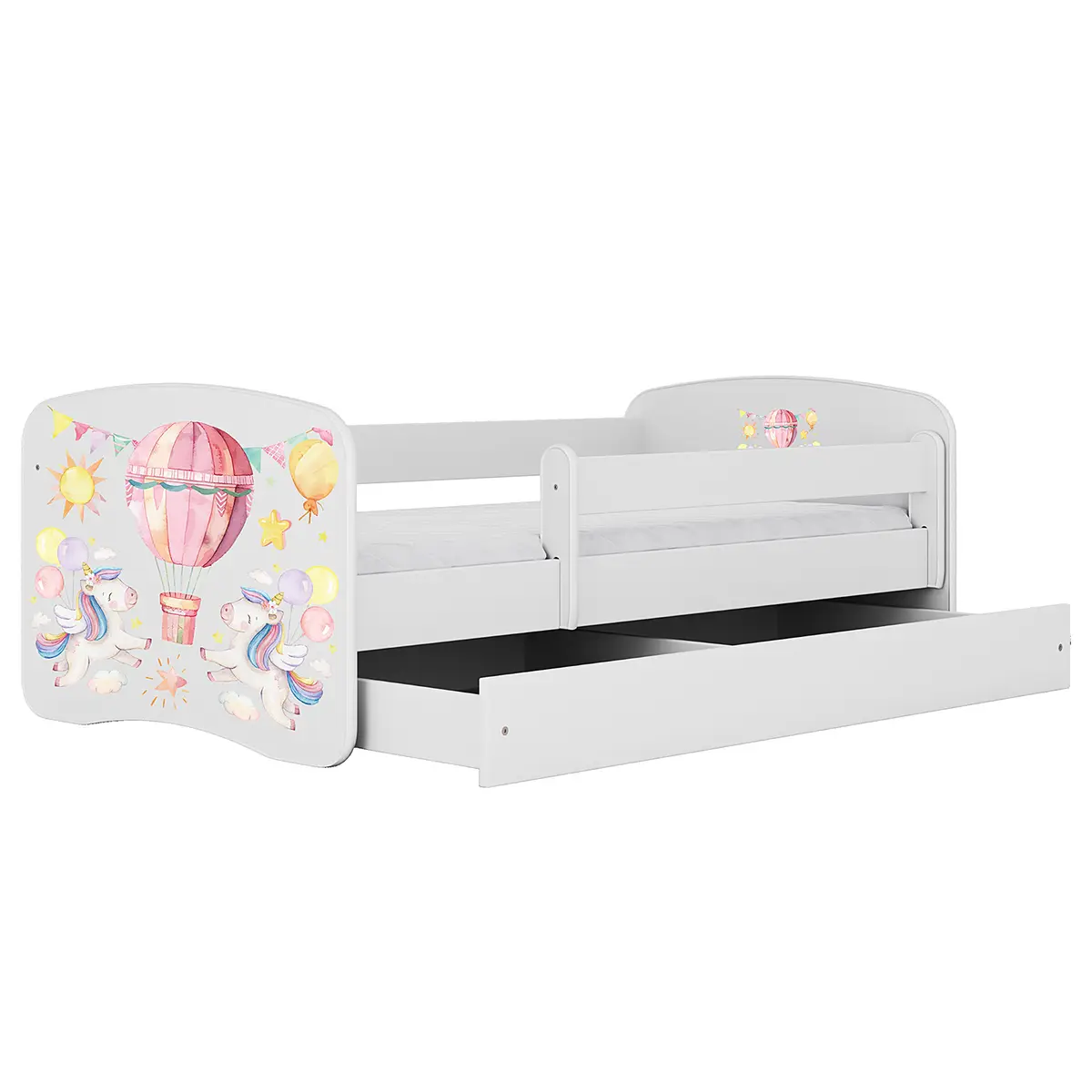 Einzelbett - Einhorn 80 x 180 cm mit Lattenrost & Matratze