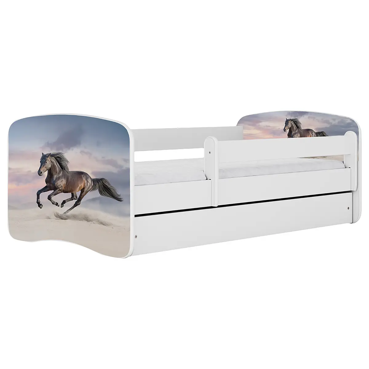 Kids Club Collection Einzelbett - Pferd 80 x 180 cm mit Lattenrost