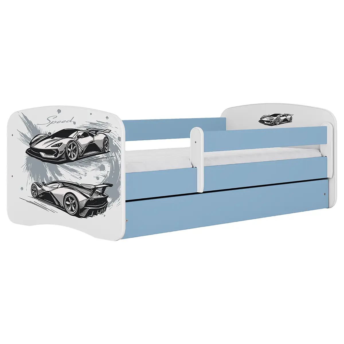 Einzelbett - Auto 80 x 160cm mit Lattenrost & Matratze