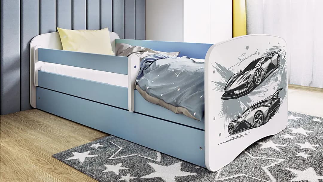 Einzelbett - Auto 80 x 160cm mit Lattenrost & Matratze