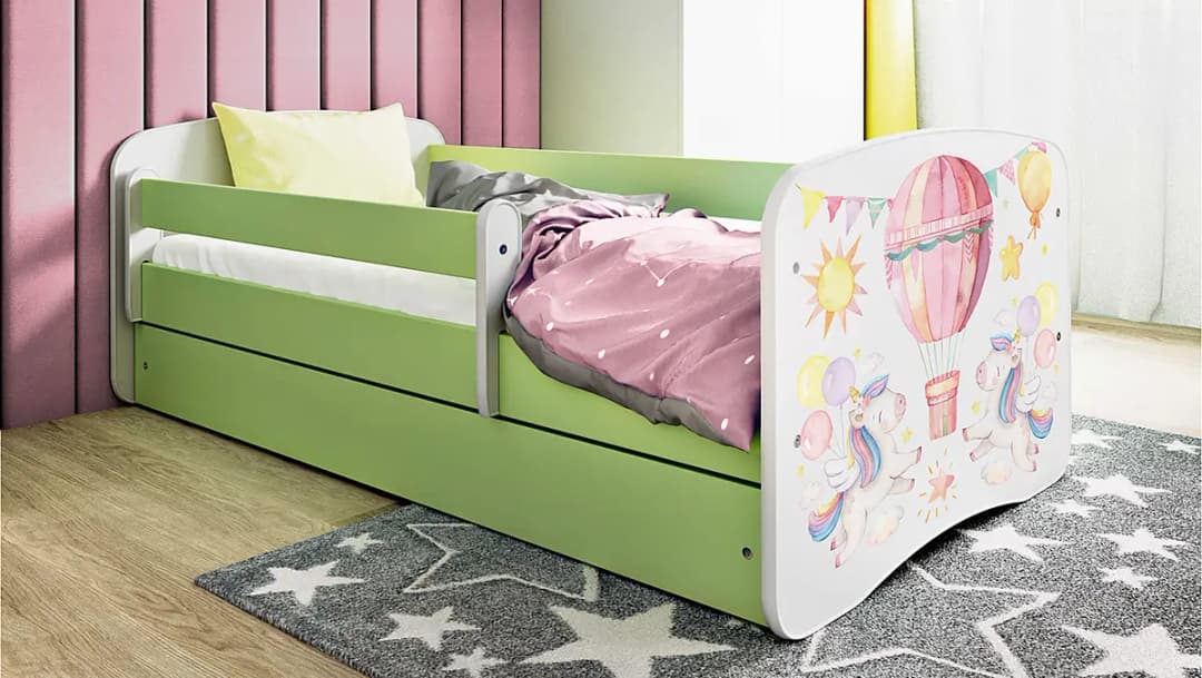 Kids Club Collection Einzelbett Einhorn 70 x 140cm mit Lattenrost