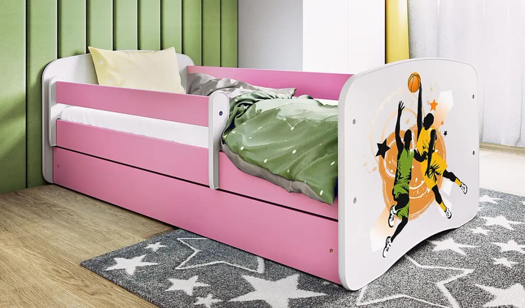Einzelbett Buyo | Rosa
