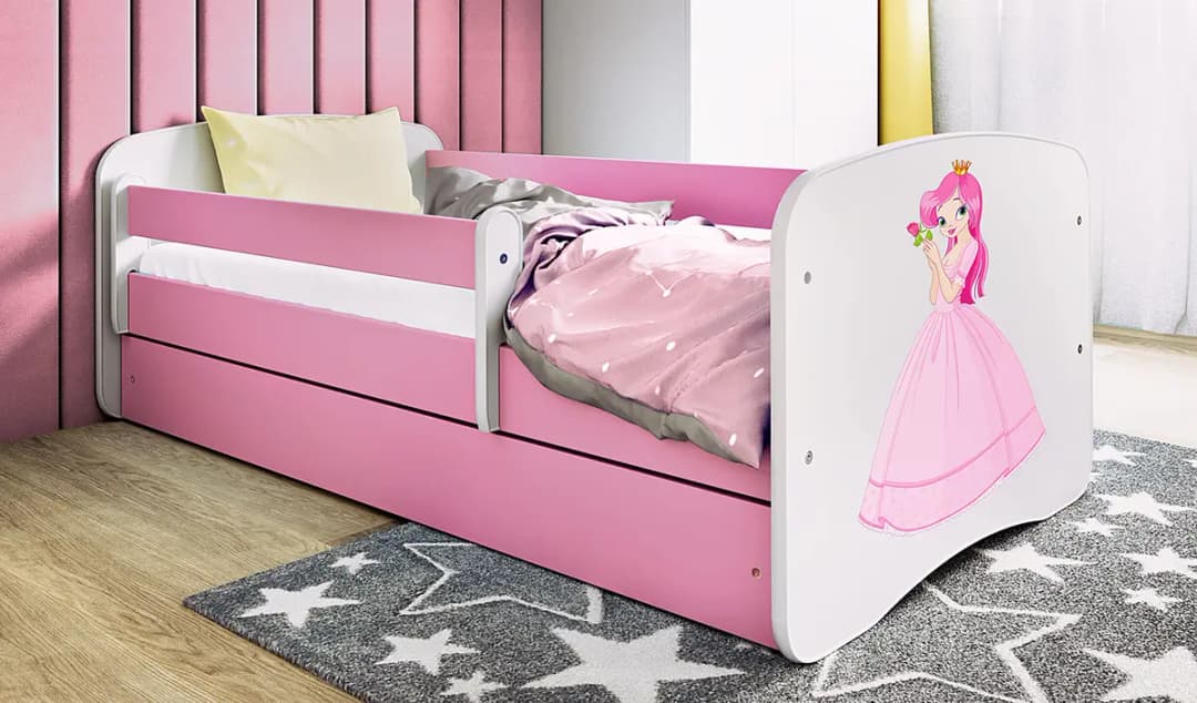 Einzelbett Buyo | Rosa