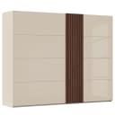 rauch Black Schwebetürenschrank Pero 281cm Beige/Champagner Nussbaum