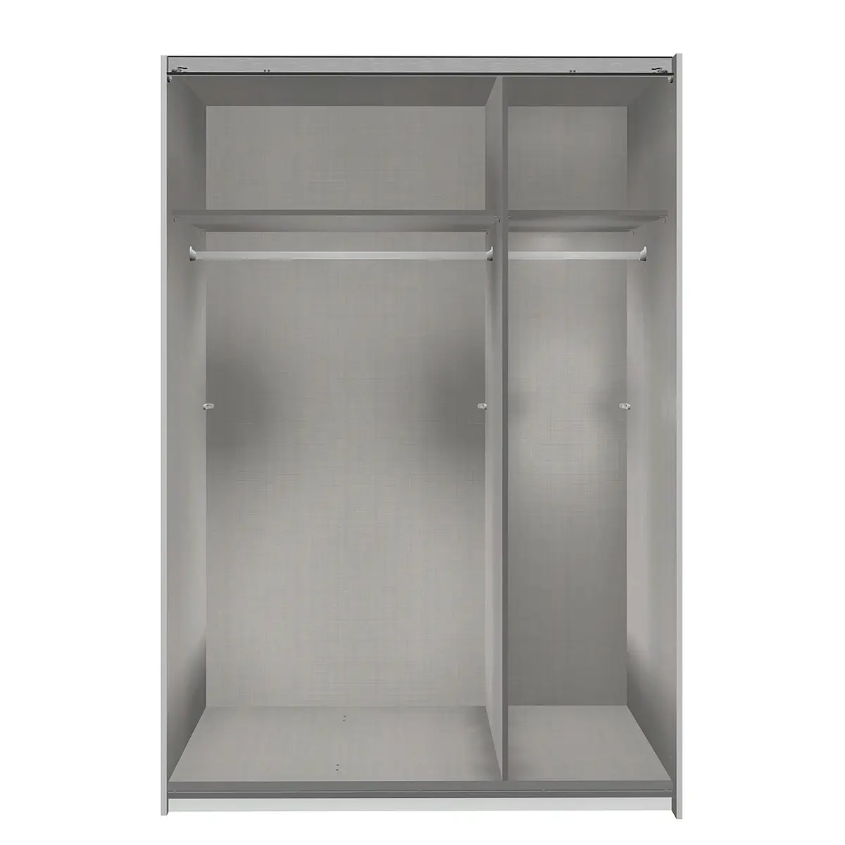 Schwebetürenschrank Ulm 135cm Weiß/Weiß ohne Spiegeltür/-en