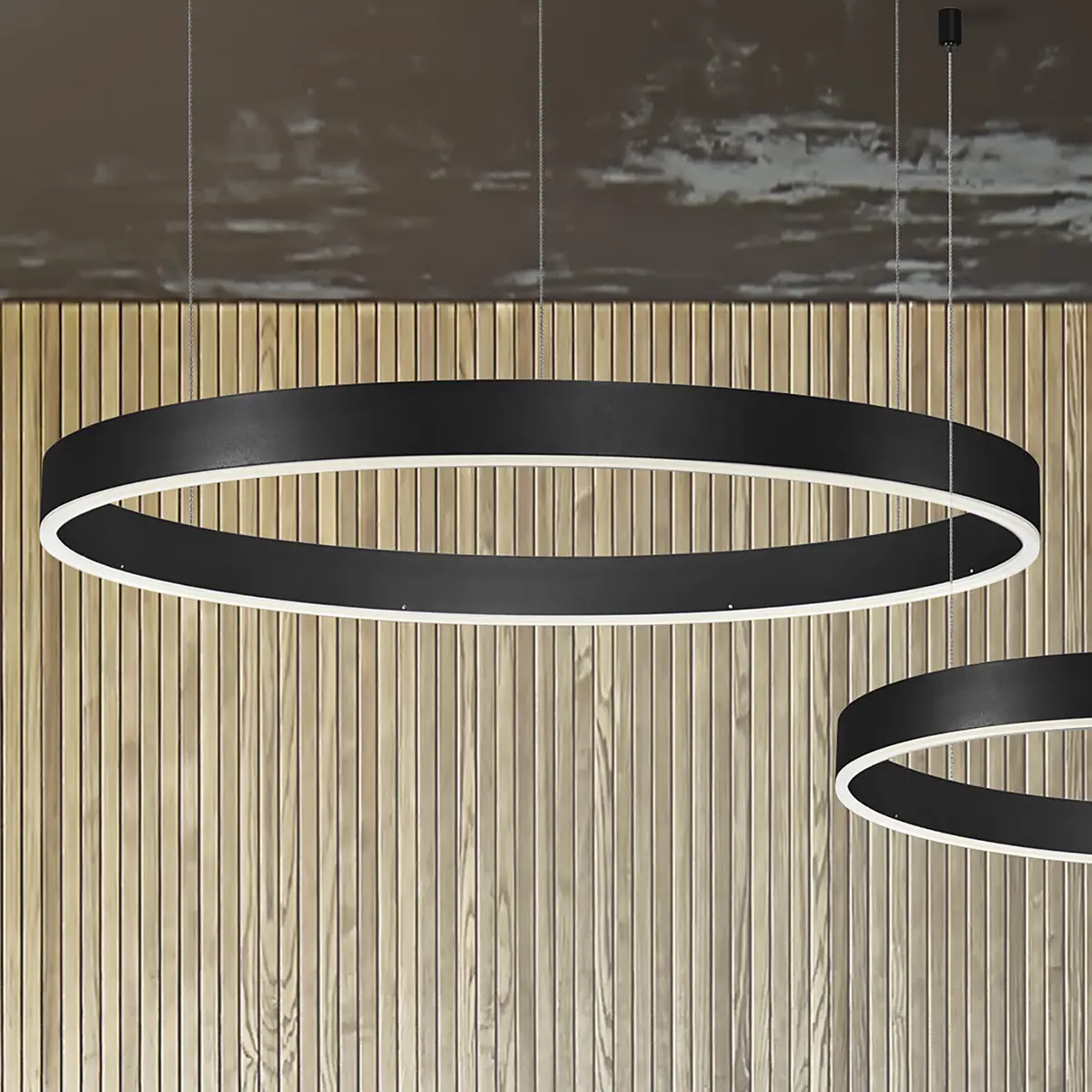 Nova Luce Pendelleuchte Motif Typ A Ø 60cm Schwarz | Schwarz