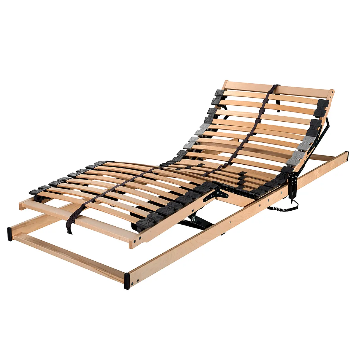 Breckle Motorisch verstellbarer Lattenrost Pluma 80 x 200cm | Holztöne