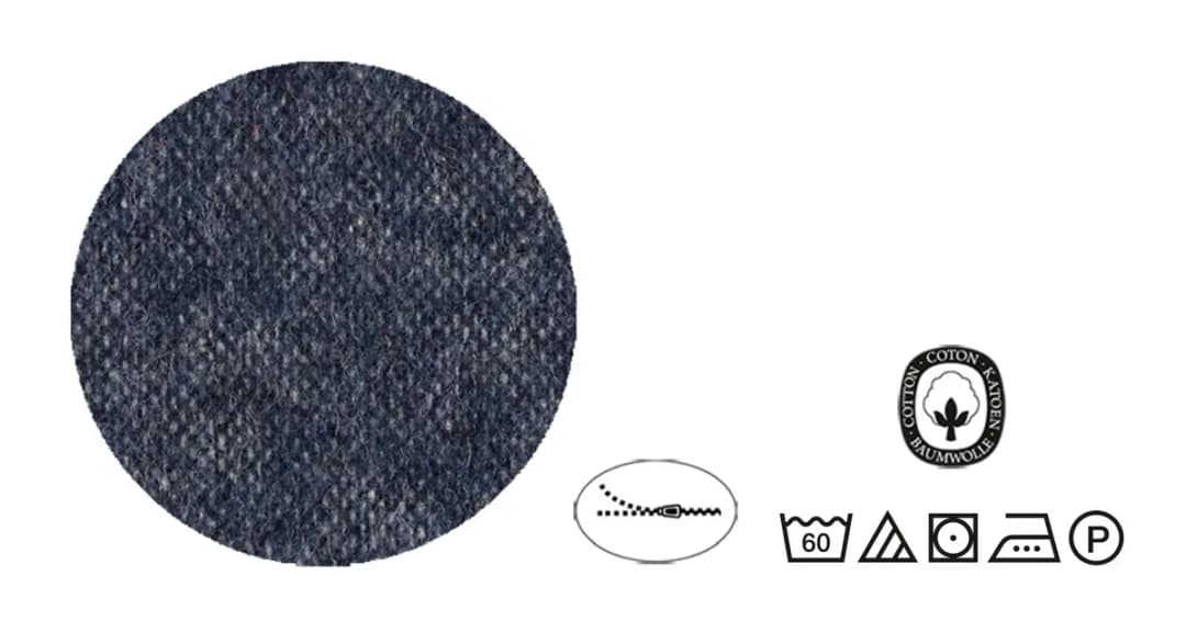 Melange-Flanell Bettwäsche Zordo | Blau