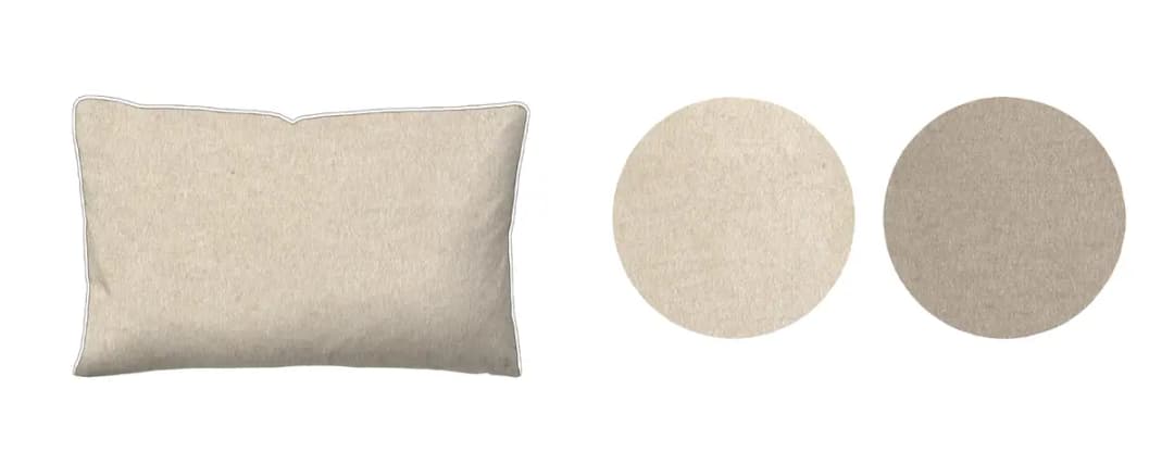 Melange-Flanell Kissenbezug Zordo Beige/Beige 40 x 80cm Flanell
