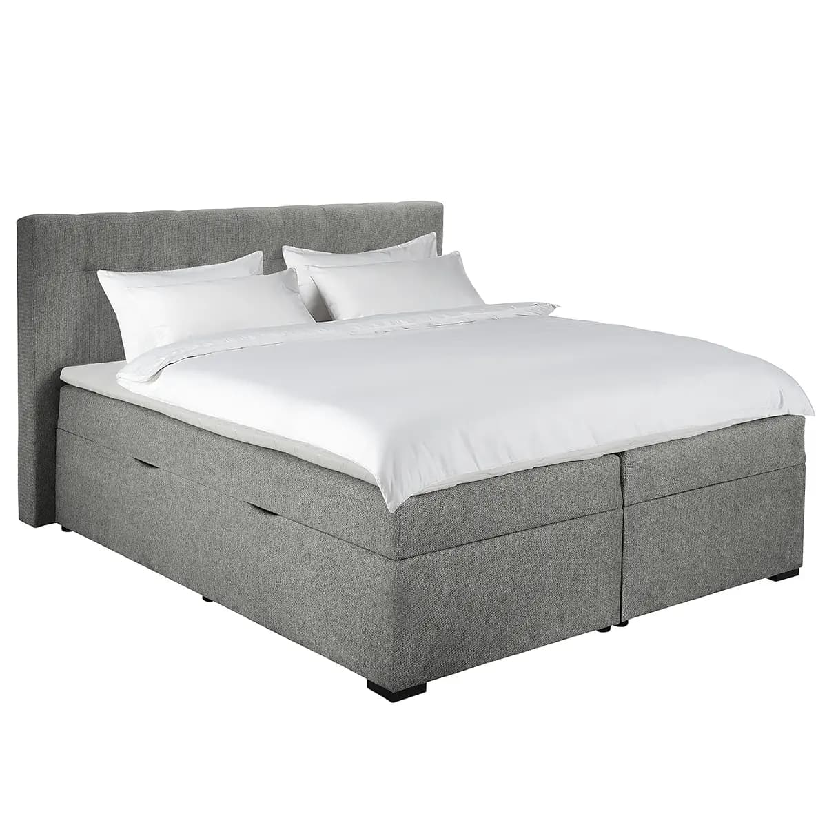 loftscape Boxbett Brapa 160 x 200cm Webstoff Aranja Grau | Grau
