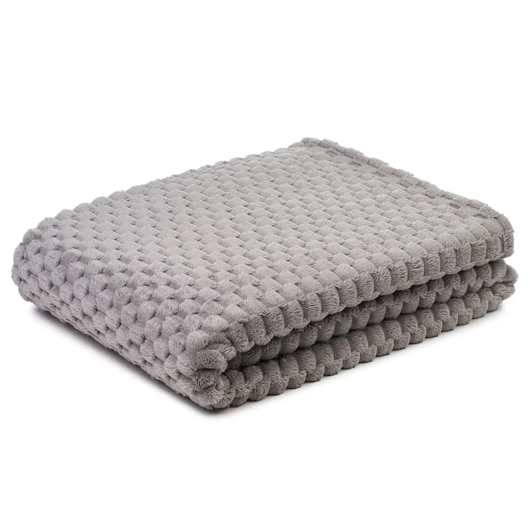 Wohndecke Jacquard Bubbles | Silber