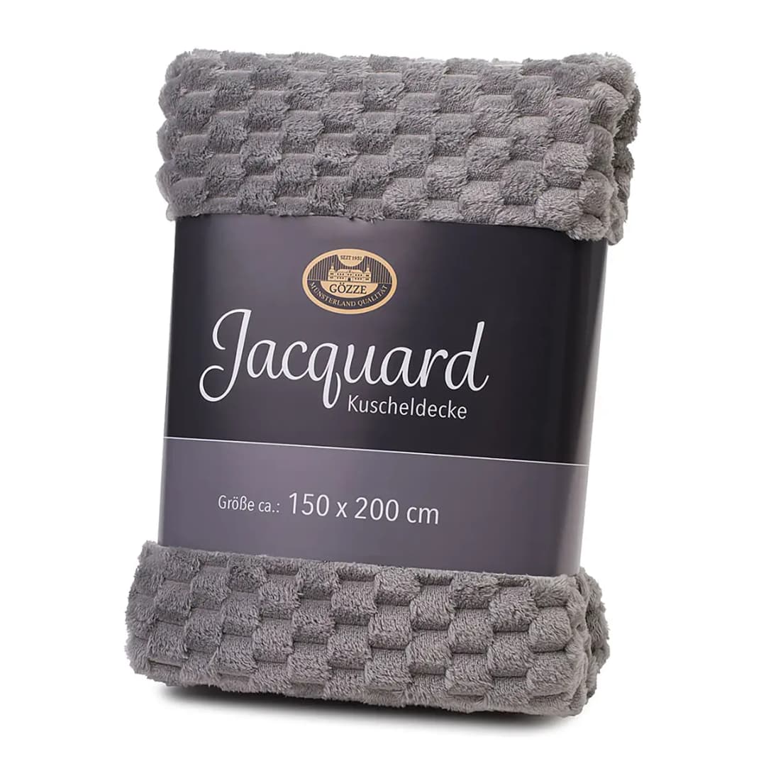 Wohndecke Jacquard Bubbles | Silber