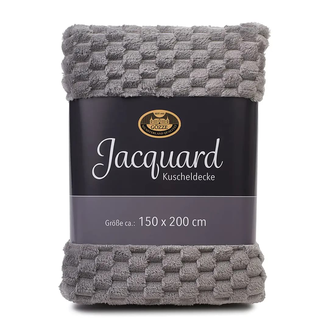 Wohndecke Jacquard Bubbles | Silber