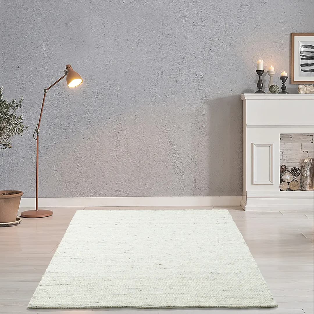 THEKO Wollteppich Alm-Glück Beige/Weiß 250x300cm | Beige