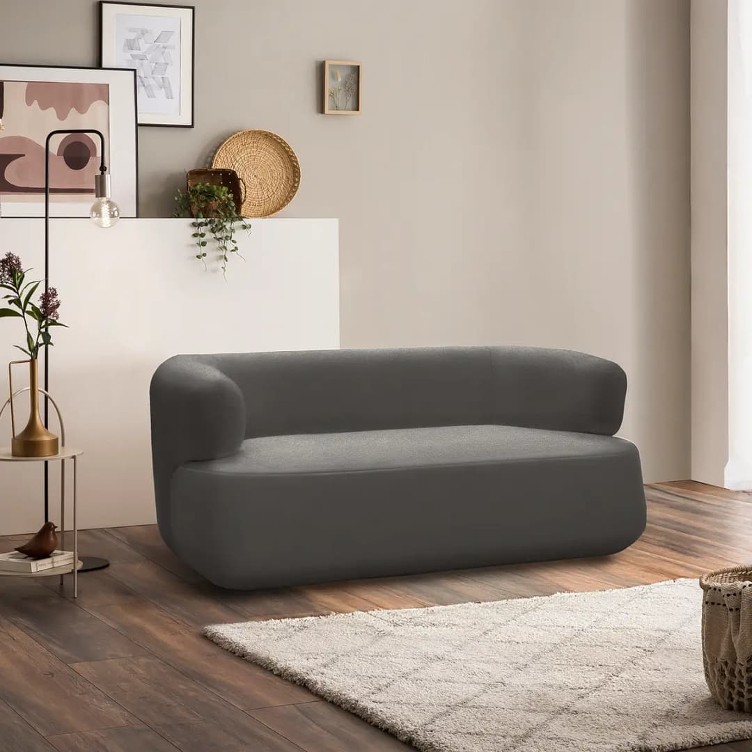 2-Sitzer Sofa Grau Microfaser Sofina | Grau