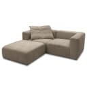 Mørteens Ecksofa mit Longchair Grau Microfaser Sofina | Grau