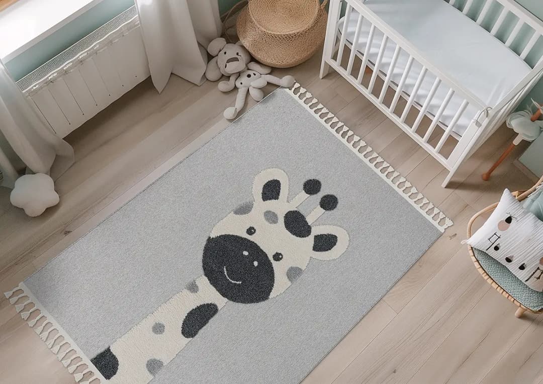 Kinderteppich my Fano Gira 160 x 230cm Schwarz/Grau | Grau