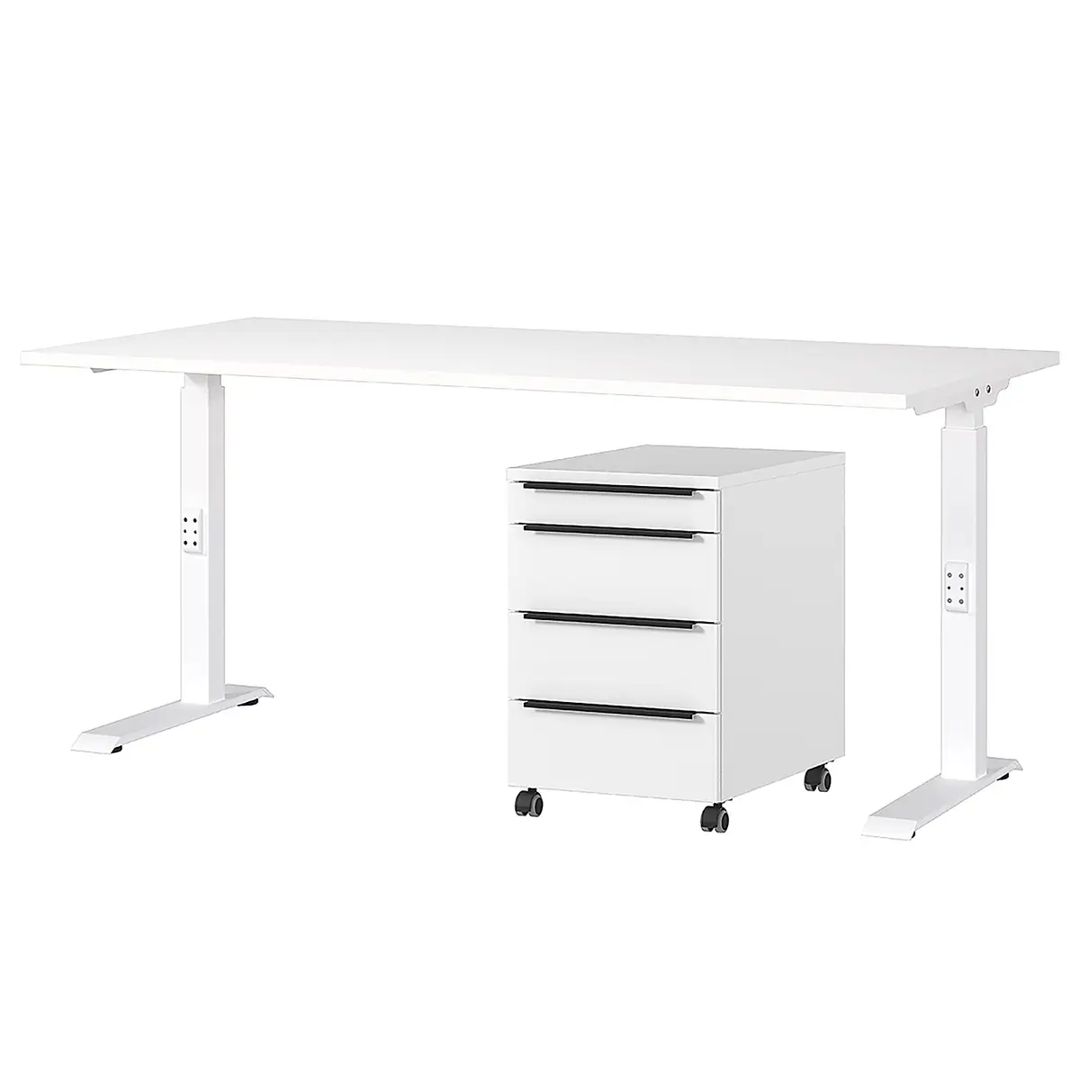 Verstellbarer Schreibtisch Mailand | Weiß