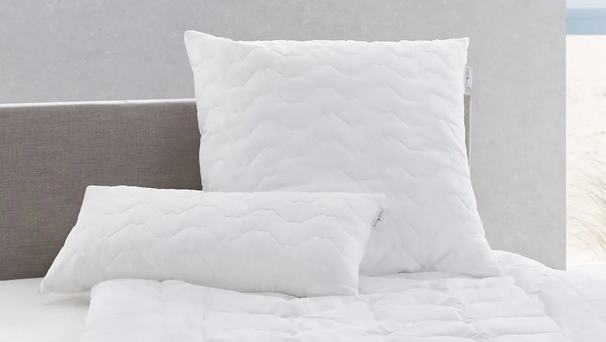 Kopfkissen Selma Weiß/Weiß 80 x 80cm Mako-Satin | Weiß